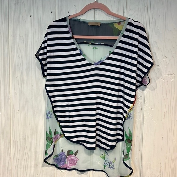 Language BLOUSE Sheer in back Size large - Picture 1 of 5